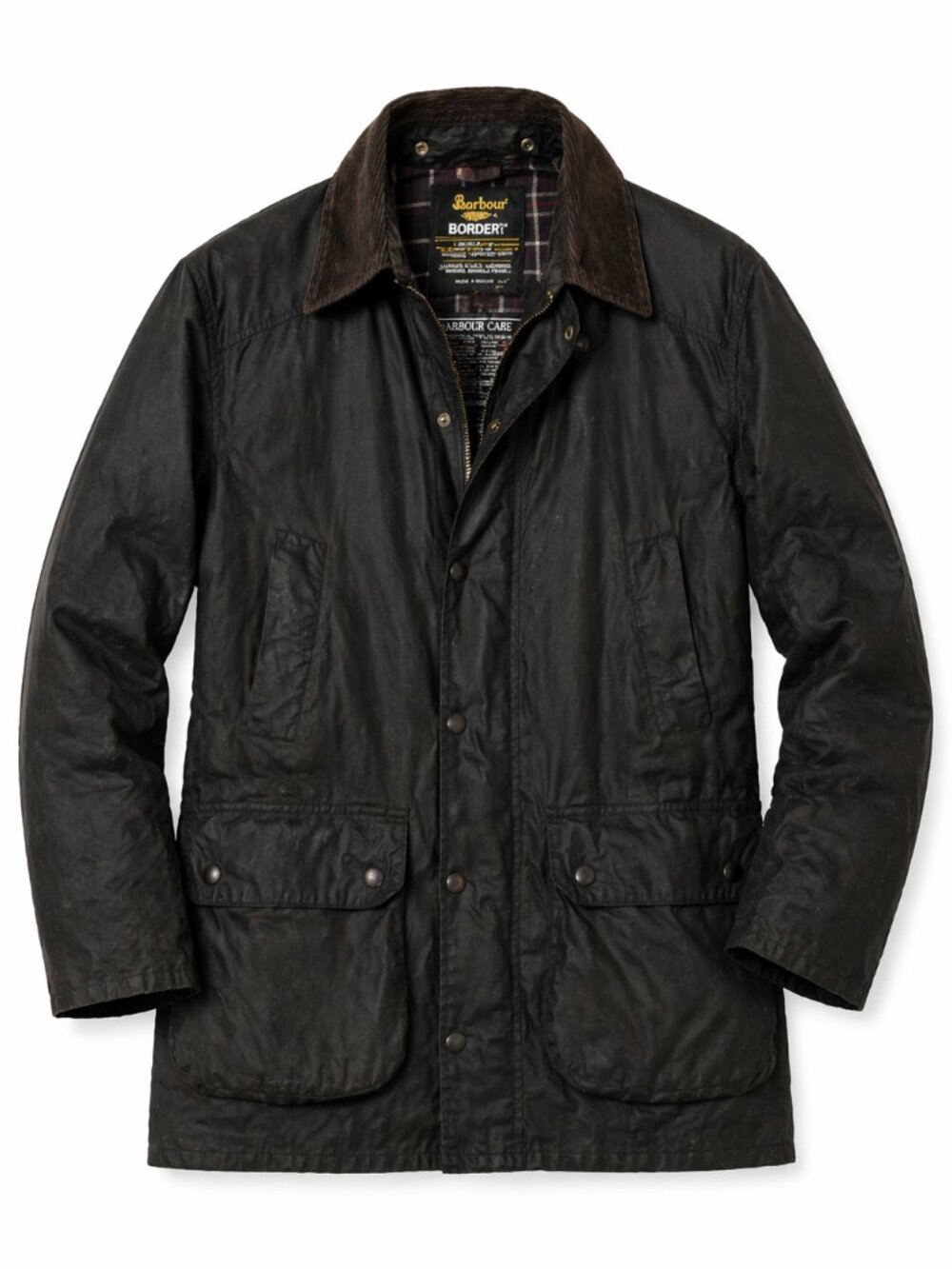 Vintage BARBOUR Border Wax Jacket Parka C46 XL Blue A205